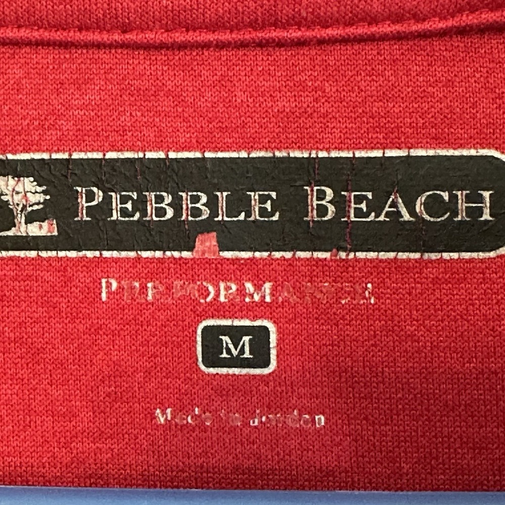 Pebble Beach Pullover Performance M Red Broken Zipper Fair - Picture 2 of 9